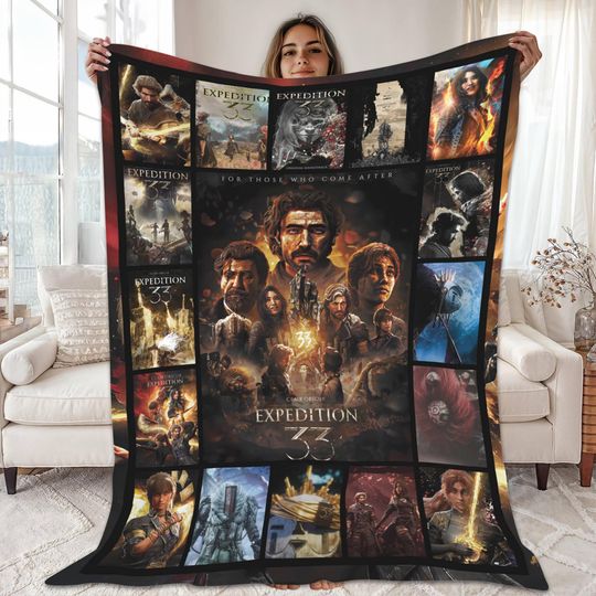 Discover Esquie Clair Obscur Expedition 33 Blanket | Game Video Fleece Blanket | Reality Blanket |  Expedition 33 Blanket Throw | For Bed Couch Sofa