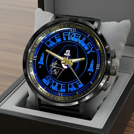 Discover KISS x Ace Frehley Black Stainless Steel Watch