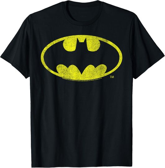 DC Comics Batman Distressed Logo T-Shirt, Gift For Fan