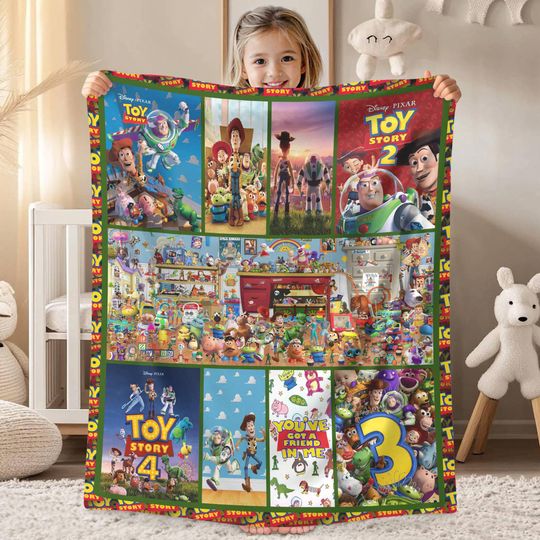 Discover Toy Story Blanket, Sheriff Woody Blanket Buzz Lightyear Fleece Blanket, Throw Blanket For Bed Couch Sofa, Disneyland Movie, Christmas Gifts