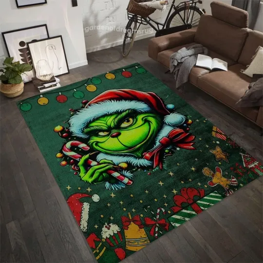 Discover Christmas Decorated funny character Rug - Funny Holiday Decor - Grin Home Decor