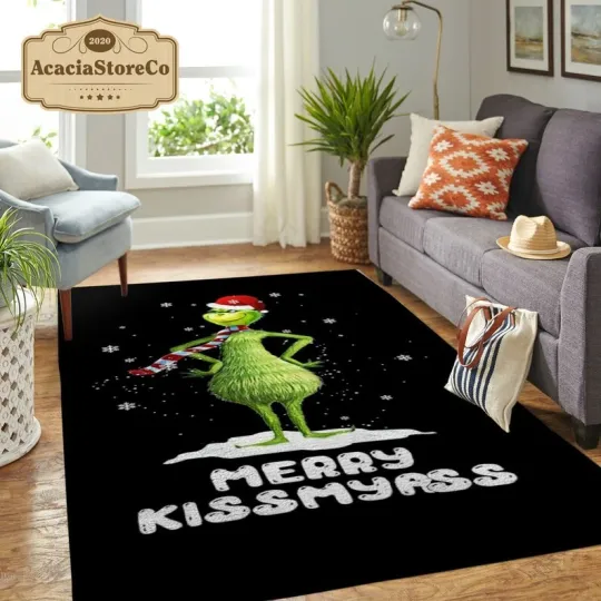 Discover The funny character Christmas Holiday Rectangle Rug, Christmas Area Rug, Christmas Decora