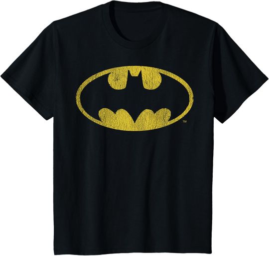 Discover Kids DC Comics Batman Distressed Classic Logo T-Shirt