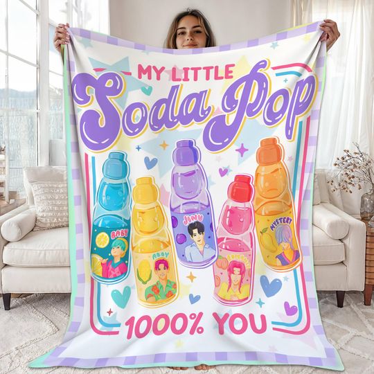 Discover Kpop Movie Soda Pop 1000% You Blanket,Kp0p Saja Boys Throw Blanket,  Mystery, Abby, Jinu, Baby, Romance Saja Band Merch Blanket Couch Sofa