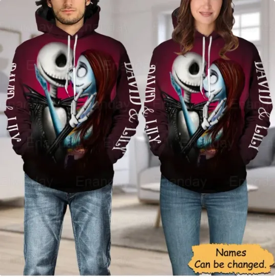 Discover Jack And Sally 3D HOODIE HALLOWEEN GIFT CHRISTMAS GIFT BEST PRICE OVER PRINT