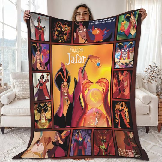 Discover Jafar Aladdin Blanket, Disneyland Villains Blanket, Villains Jafar Aladdin