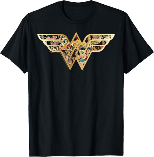 DC Comics Wonder Woman Superhero Comic Fill Logo T-Shirt, Gift For Fan
