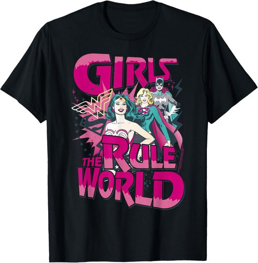 DC Comics Justice League Girls Rule The World T-Shirt, Gift For Fan