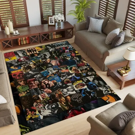 Discover Halloween Horror Movie Rug, Living Room Decor, Modern Rug for Home & Living