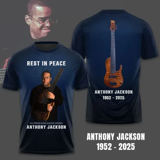 Discover Anthony Jackson Rest In Peace 1952-2025 T-Shirt AOP 3D