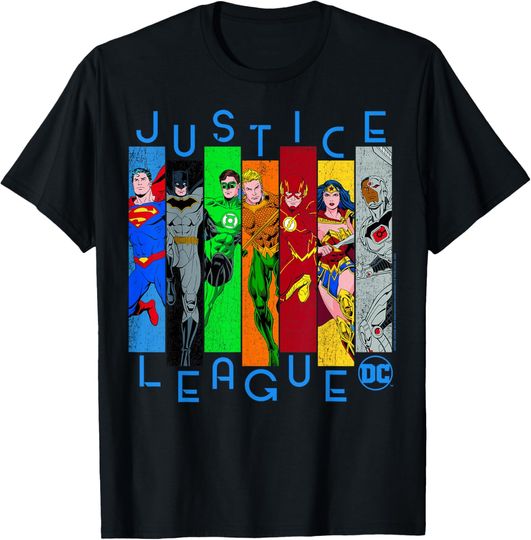 DC Comics Justice League Panels T-Shirt, Gift For Fan