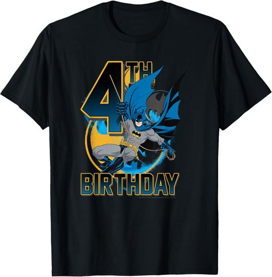 Discover DC Comics Batman 4th Birthday Bat Swing Action Poster T-Shirt, Gift For Fan