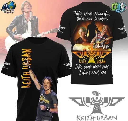 Discover Keith Urban High And Alive T-Shirt AOP 3D