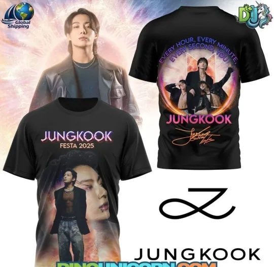 Jungkook BTS Festa 2025 T-Shirt AOP 3D