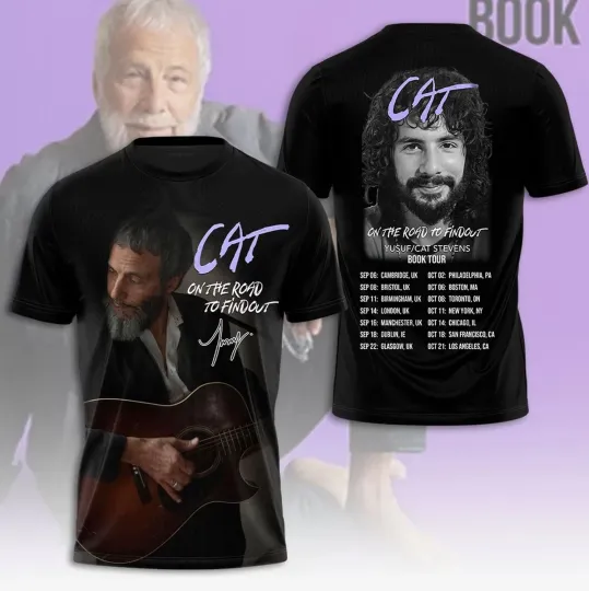 Discover New Cat Stevens On The Road To Find Out Book Tour 3D T-shirt