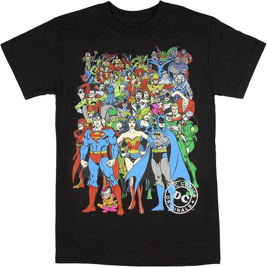 Discover DC Comics Men's DC Characters Original Universe T-Shirt, Gift For Fan