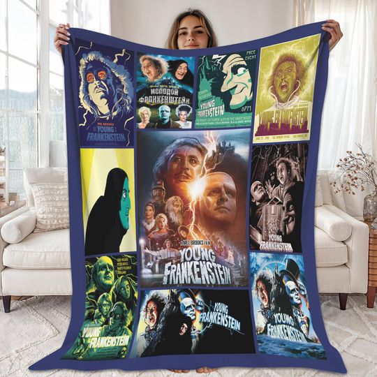 Discover Young Frankenstein Fleece Blanket, Young Frankenstein Igor Dr. Frankenstein Throw Blanket for Bed Couch Sofa, Christmas, Halloween Gifts