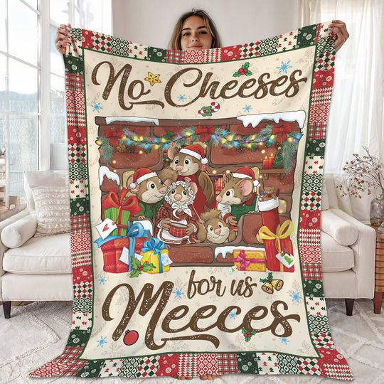Mice No Cheeses For Us Meeces Blanket, Disneyland Muppet Christmas Carol Fleece Blanket