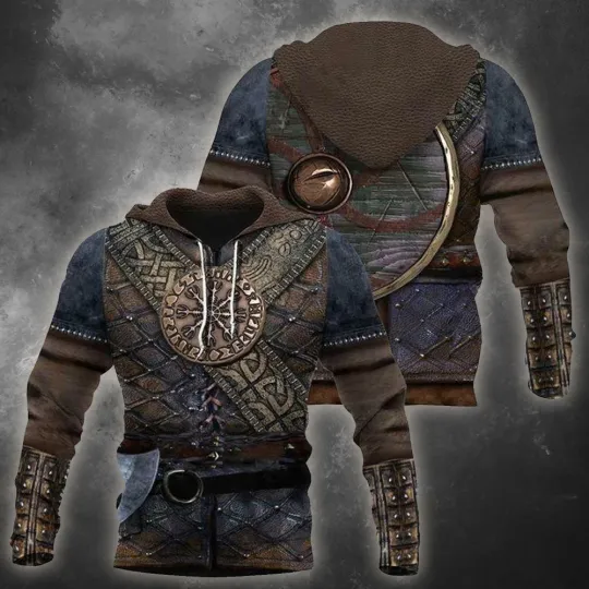 Discover NEW Vikings Armor Classic 3D Hoodie All Over Print Christmas Gift Best Price