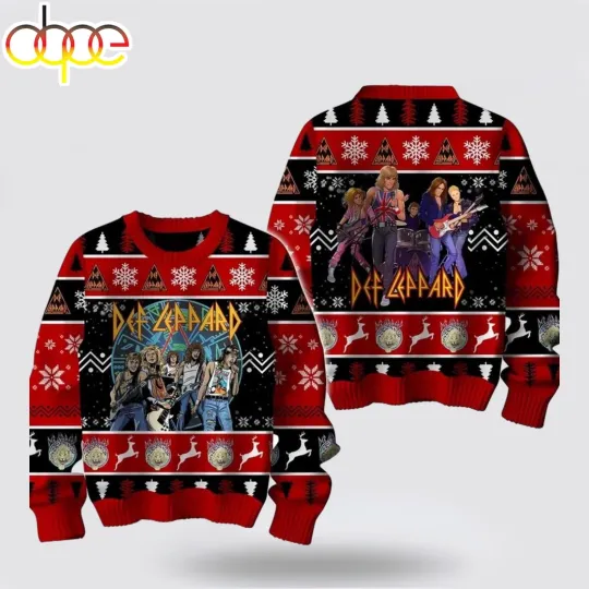 Discover Def Leppard Pour Some Sugar On Me Ugly Merry Christmas Sweater