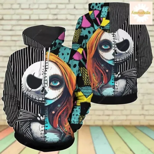 Halloween Jack And Sally 3D HOODIE Mother Day Gift All Over Print Best Price