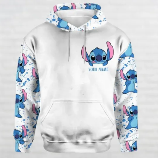 Discover Custom Disney Stitch 3D HOODIE Halloween Gift Best Price Christmas Gift US Size