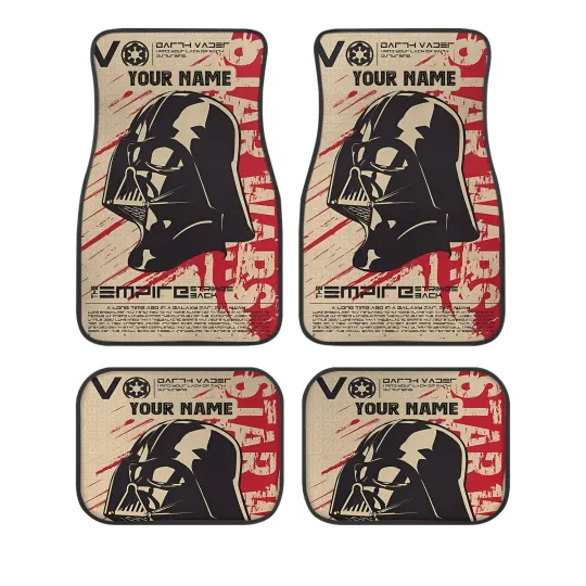 Star Wars Darth Vader Car Floor Mats, Custom Auto Accessories, Personalized Gift