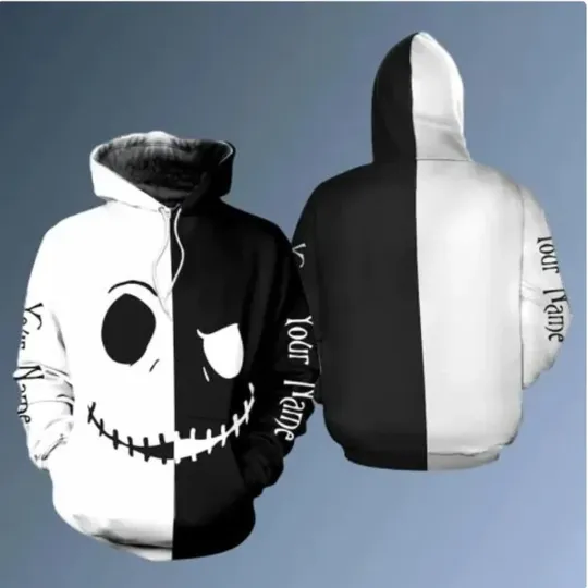 Discover Personalized Jack Skellington 3D HOODIE HALLOWEEN GIFT US SIZE CHRISTMAS GIFT