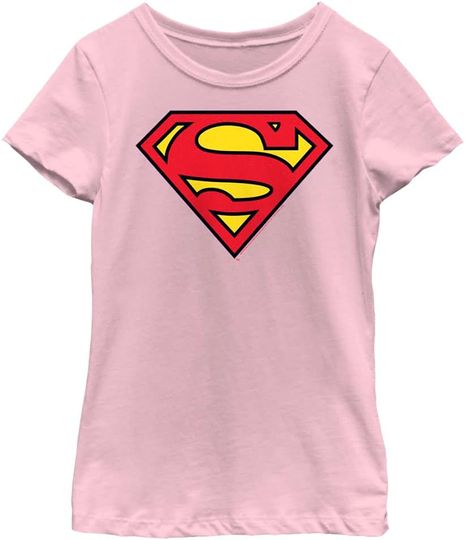 Discover DC Comics Superman Classic Logo Girls Short Sleeve Tee Shirt