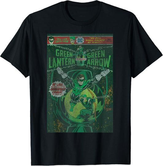 Discover DC Comics Green Lantern And Green Arrow Comic Cover T-Shirt