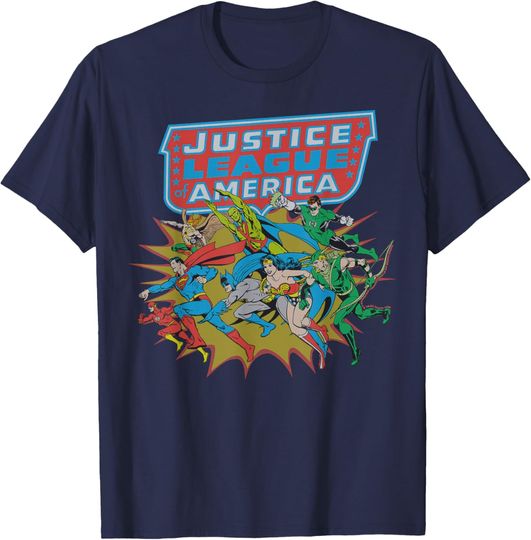 DC Comics Justice League Of America Hero Run T-Shirt, Gift For Fans