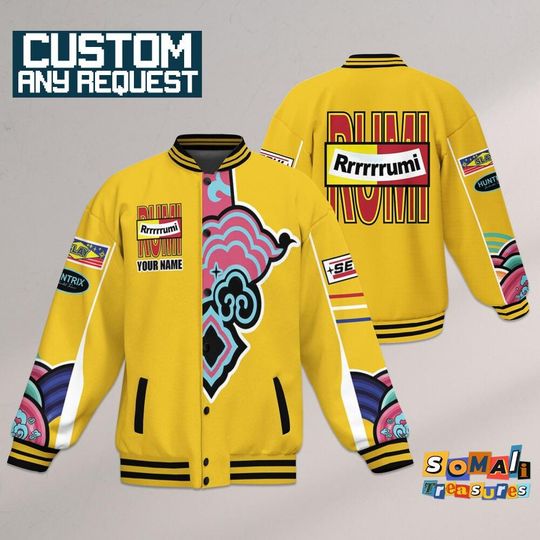 Personalized KDM Kpop Movie Baseball Jacket, Huntrix Girls Varsity, Mira Rumi Joey Jacket, Gift For Kpop Fans