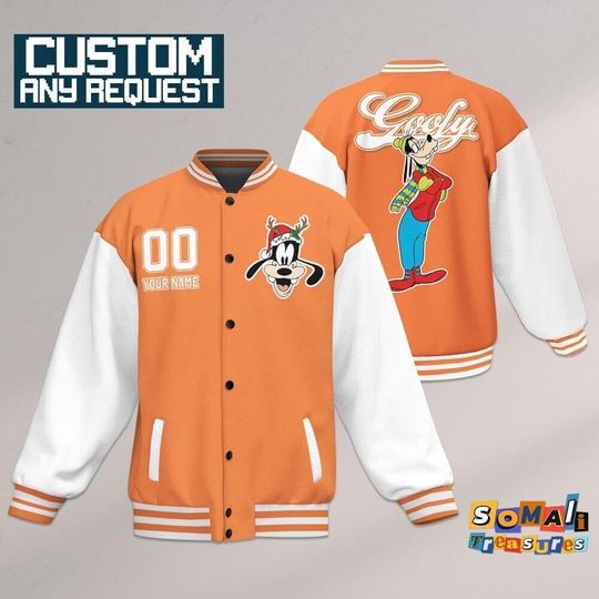 Discover Custom Winter Goofy Basic Happy Jacket, Adult Varsity Jacket, Disney Jacket, Baseball Team Outfit, Disney Uniform Varsity