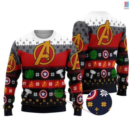 Discover Avengers Ugly Christmas Sweater, Avengers End Game Christmas Sweatshirt