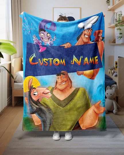 Discover Emperors New Groove Blanket Costume, Disney Movie Feece With Kuzco And Friends, Magic Kingdom Decor, Cartoon Gift For Disney Fans