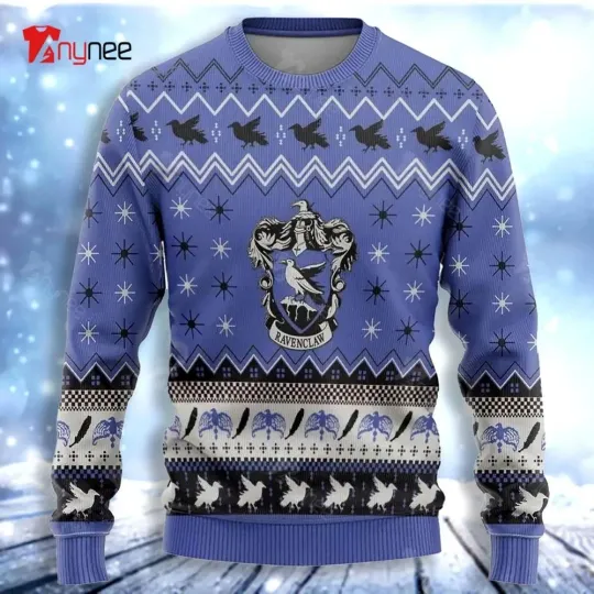 Ravenclaw Crest Harry Potter Ugly Christmas Sweater- Best Christmas Gifts 2025