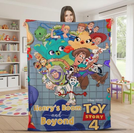Discover Custom Name Cartoon Character Blanket, Personalized Name Cartoon Movie Blanket, Cartoon Blanket Gift For Boy Or Girl