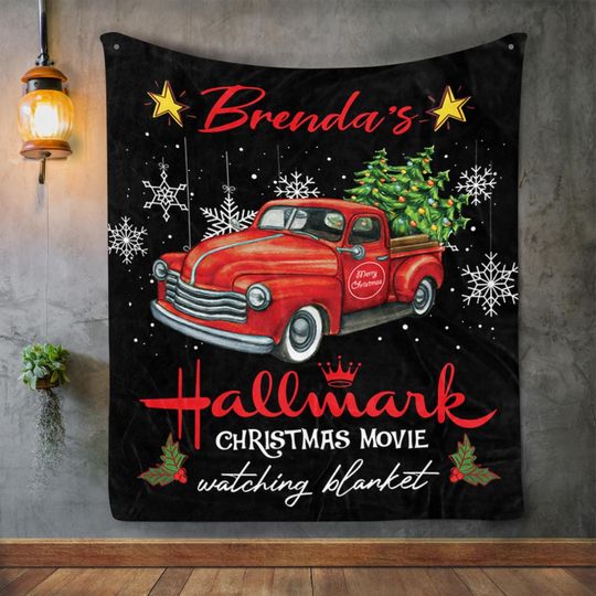 Discover Personalized This Is My HM Movie Watching Blanket, Christmas Movie Blanket, Christmas Gift, Blanket Red Truck, Christmas Blanket Gift