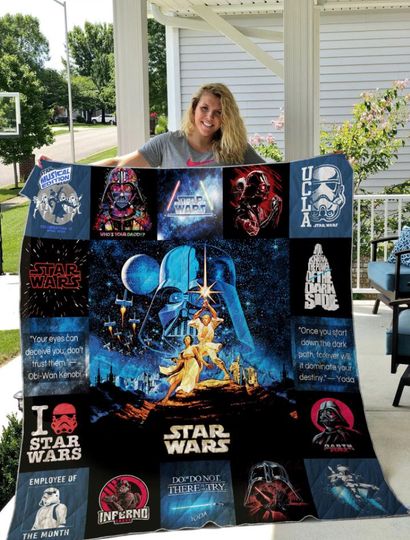 Discover Star Wars Sherpa Fleece Blanket, Star Wars Blanket, Star Wars Quilt, Christmas Blanket, Personalized Blanket, Christmas Gift, Star Wars Gift
