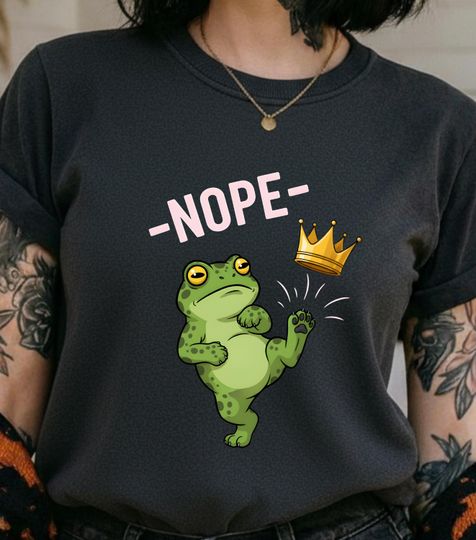 Discover Portland frog tee ,No Kings in America Shirt, Funny Political Meme T-Shirt, Patriotic Shirt, Lady Liberty Shirt, Social Justice Shirt