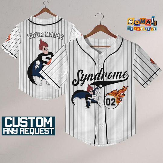 Discover Personalize Disney Incredible Syndrome White, Baseball Team, Incredible Birthday, Gift for Disney Fans