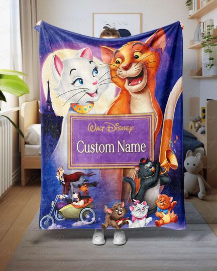 Discover Personalized Disney The Aristocats Blanket, The Aristocats Movie Blanket, Cute Cat Throw For Bedroom Decor, Disney Baby Shower Gift,DTA088-1