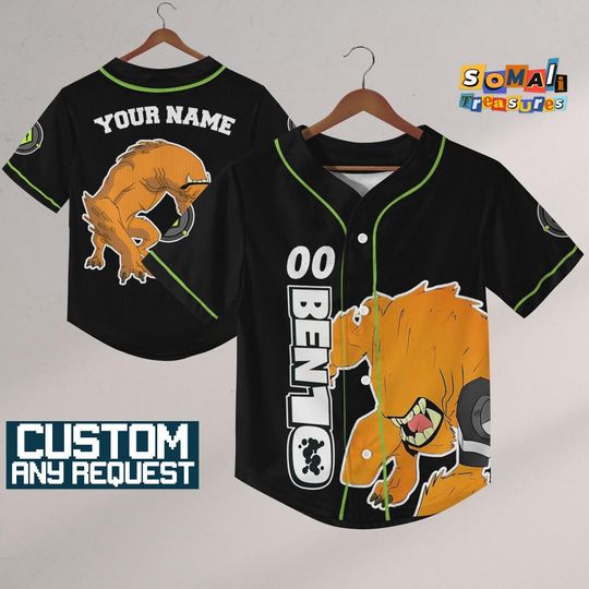Personalize Ben 10 Vulpimancer Ferocious Jersey, Custom Kids, Youth, Adult, Birthday, Cartoon Team Outfit