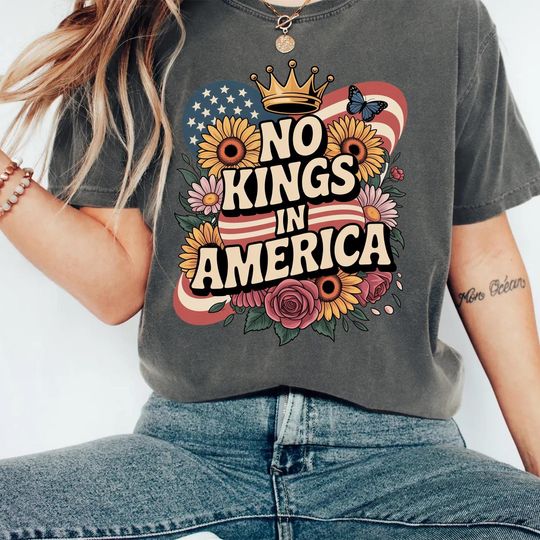 Discover No Kings in America Shirt, Anti Trump Shirt, Political Shirts, Anti Maga Shirts, Crown No Kings Shirt, Protest Shirts, Nope Kings Shirt