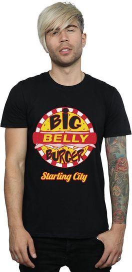 Discover DC Comics Men's Arrow Big Belly Burger Logo T-Shirt Large Black