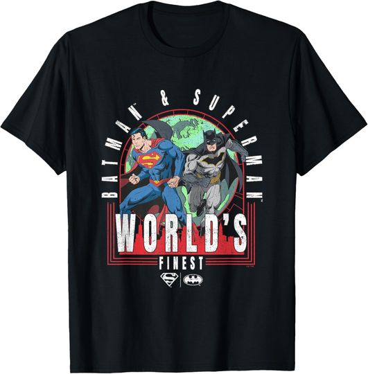 DC Comics Justice League Batman & Superman World's Finest T-Shirt, Gift For Fans