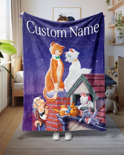 Discover Personalized Disneyworld The Aristocats Throw, Marie Toulouse Berlioz Blanket, Disneyland Cute Cats Throw, Birthday Kid Home Decor, DTA088-2