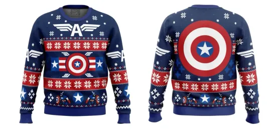 Winter Soldier Captain America Marvel Ugly Christmas Sweater