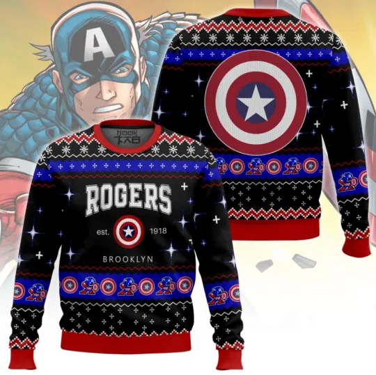 Steve Roger Captain America Marvel Ugly Sweater