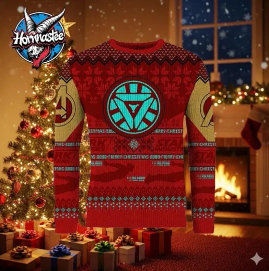 Iron Man I Love Christmas 3000 Marvel Ugly Sweater